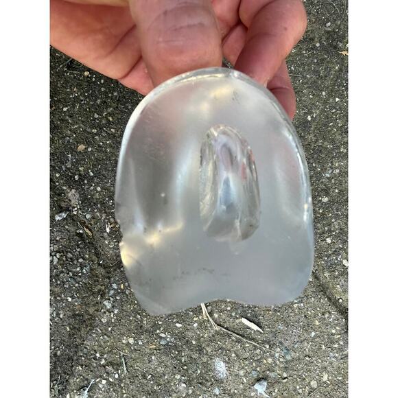 Frosted & Clear Glass Two Owls sitting on branch. Birds. Shelf Decor.Paperweight - Picture 9 of 11